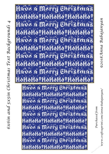 6x6in and 5x5in Christmas Text Backgrounds 4