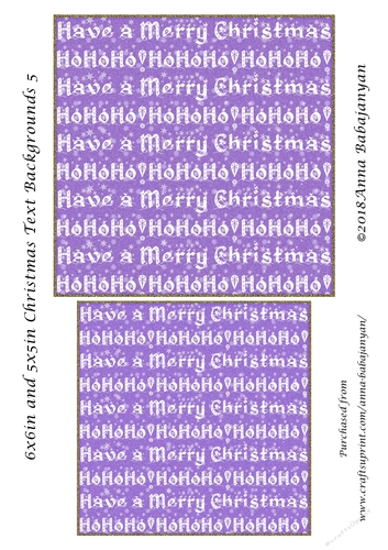 6x6in and 5x5in Christmas Text Backgrounds 5