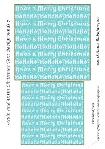 6x6in and 5x5in Christmas Text Backgrounds 7
