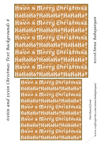 6x6in and 5x5in Christmas Text Backgrounds 8