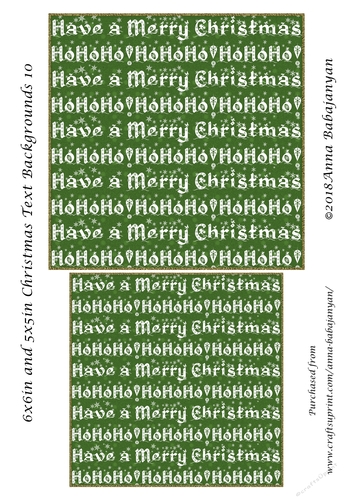 6x6in and 5x5in Christmas Text Backgrounds 10
