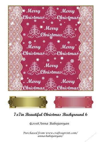 7x7in Beautiful Christmas Background 6