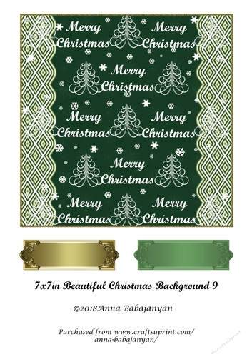7x7in Beautiful Christmas Background 9