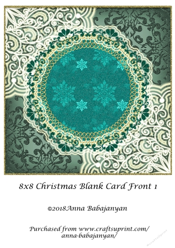 8x8 Christmas Blank Card Front 1