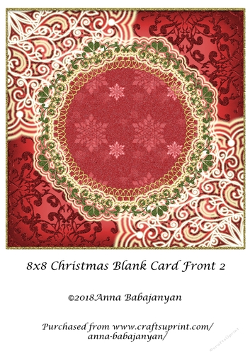 8x8 Christmas Blank Card Front 2