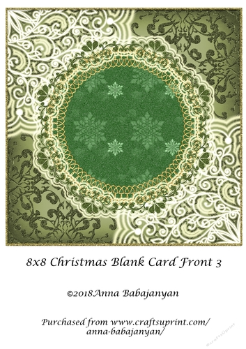 8x8 Christmas Blank Card Front 3