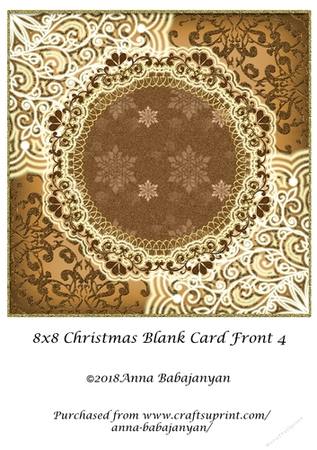 8x8 Christmas Blank Card Front 4
