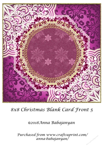 8x8 Christmas Blank Card Front 5