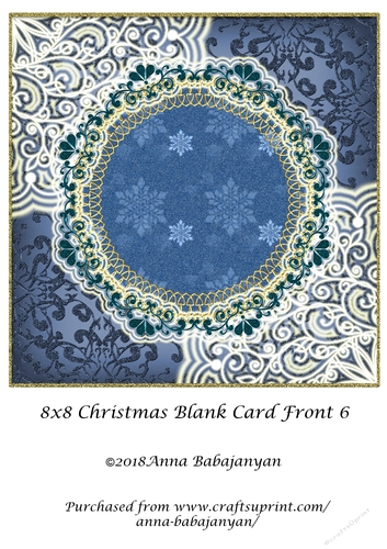 8x8 Christmas Blank Card Front 6