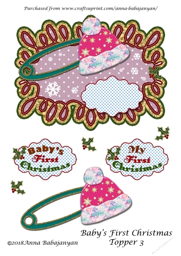 Babys First Christmas Topper 3