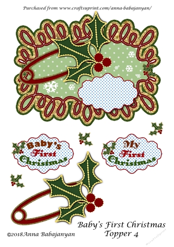 Babys First Christmas Topper 4