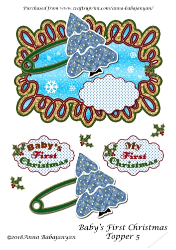 Babys First Christmas Topper 5