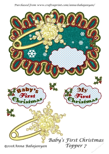 Babys First Christmas Topper 7