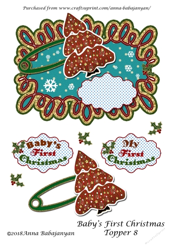 Babys First Christmas Topper 8
