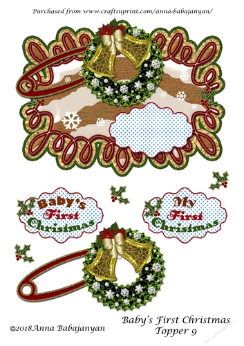 Babys First Christmas Topper 9