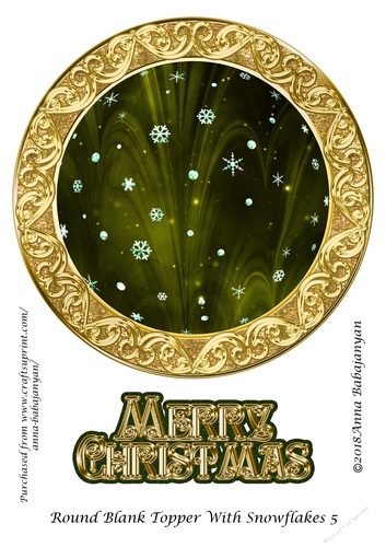 Round Blank Topper With Snowflakes 5