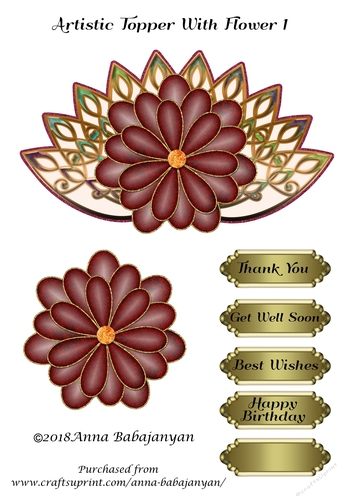 Artistic Topper With Flower 1