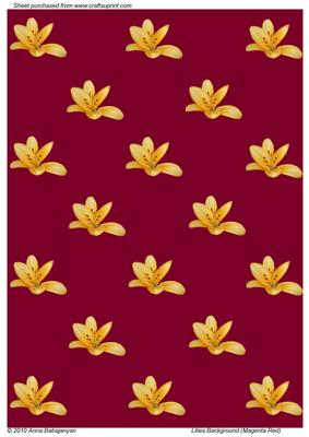 Lilies Background (magenta Red)