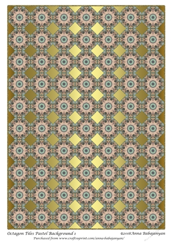 Octagon Tiles Pastel Background 1