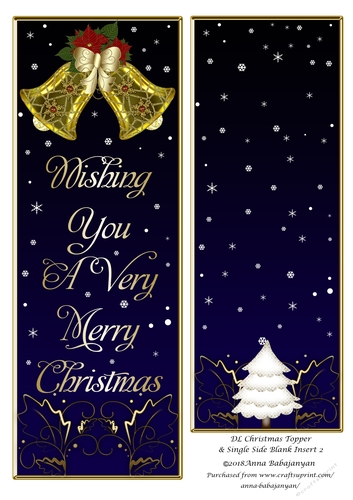 DL Christmas Topper & Single Side Blank Insert 2