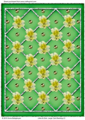 Lilies & Dots Large Card Backing (1)