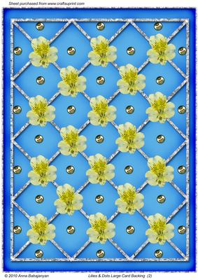 Lilies & Dots Large Card Backing (2)