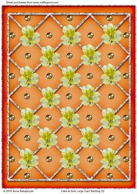 Lilies & Dots Large Card Backing (3)