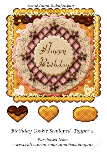 Birthday Cookie Scalloped Topper 2