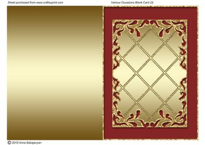 Various Occasions Blank Card (3)