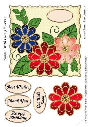 Topper With Cute Flowers 2