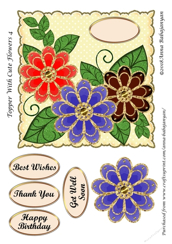 Topper With Cute Flowers 4