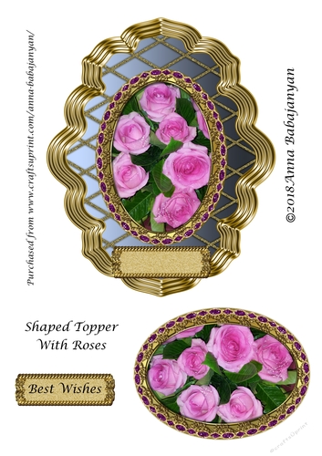 Shaped Topper With Roses