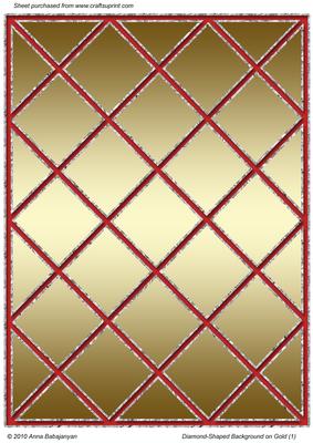 Diamond-shaped Background on Gold (1)