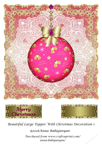 Beautiful Large Topper With Christmas Decoration 1