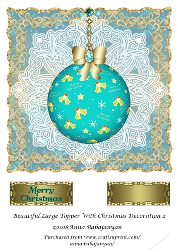 Beautiful Large Topper With Christmas Decoration 2