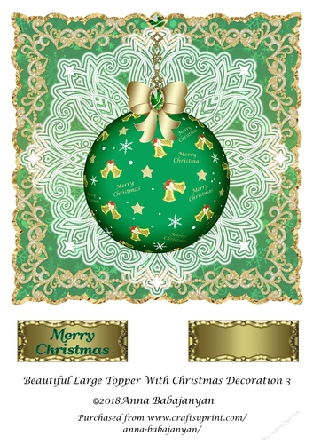 Beautiful Large Topper With Christmas Decoration 3