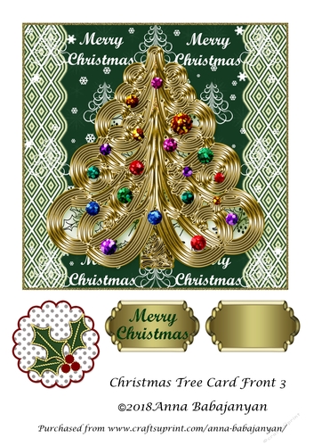 Christmas Tree Card Front 3
