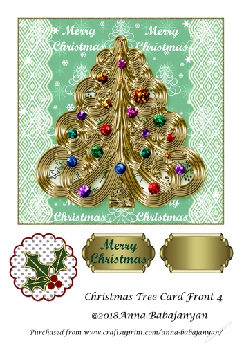 Christmas Tree Card Front 4