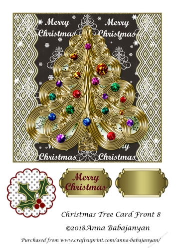 Christmas Tree Card Front 8