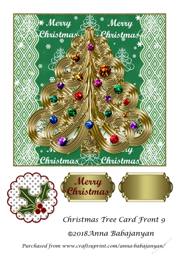 Christmas Tree Card Front 9