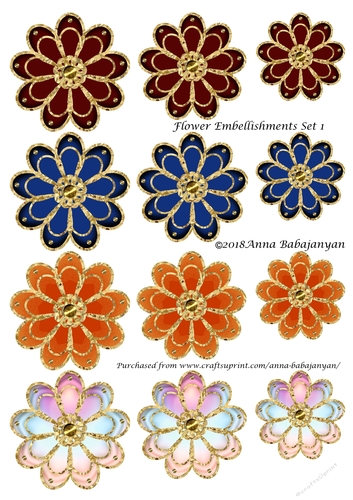 Flower Embellishments Set 1