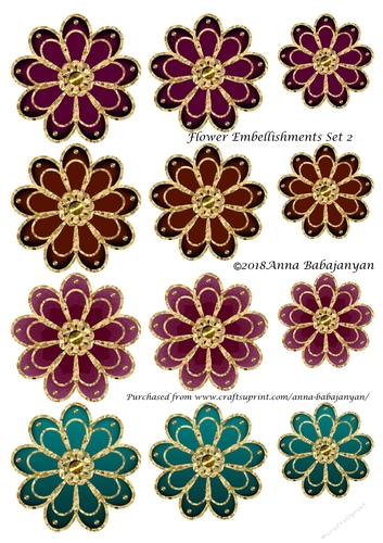 Flower Embellishments Set 2
