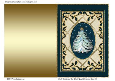 Fluffy Christmas Cut & Fold Quick Christmas Card (1)