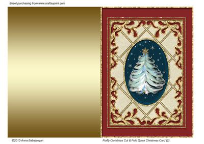 Fluffy Christmas Cut & Fold Quick Christmas Card (2)