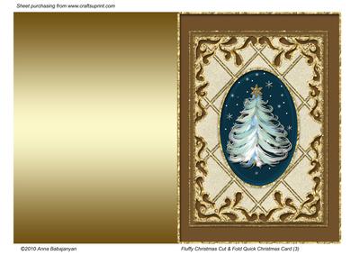 Fluffy Christmas Cut & Fold Quick Christmas Card (3)