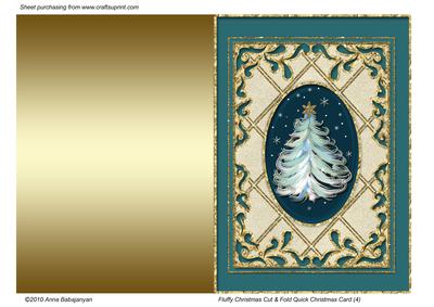 Fluffy Christmas Cut & Fold Quick Christmas Card (4)