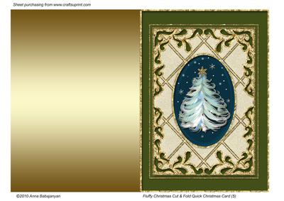 Fluffy Christmas Cut & Fold Quick Christmas Card (5)
