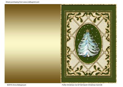 Fluffy Christmas Cut & Fold Quick Christmas Card (6)