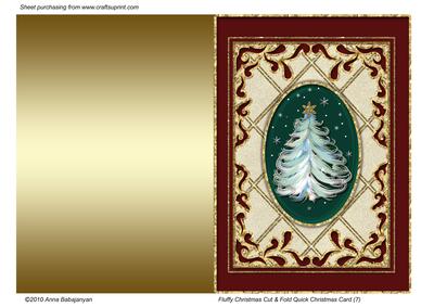 Fluffy Christmas Cut & Fold Quick Christmas Card (7)