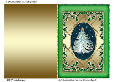 Fluffy Christmas Cut & Fold Quick Christmas Card (8)